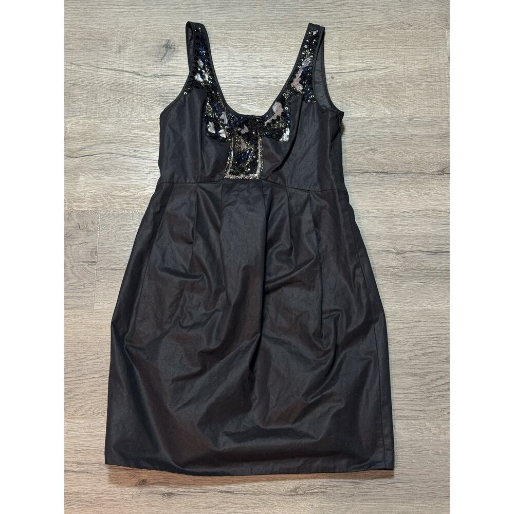 Allsaints Spitalfields Black Mini Dress Beaded And Sequins Sz 10 - US 6 EUC
